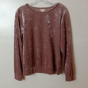 Matty M mauve velvet size Medium long sleeve top.